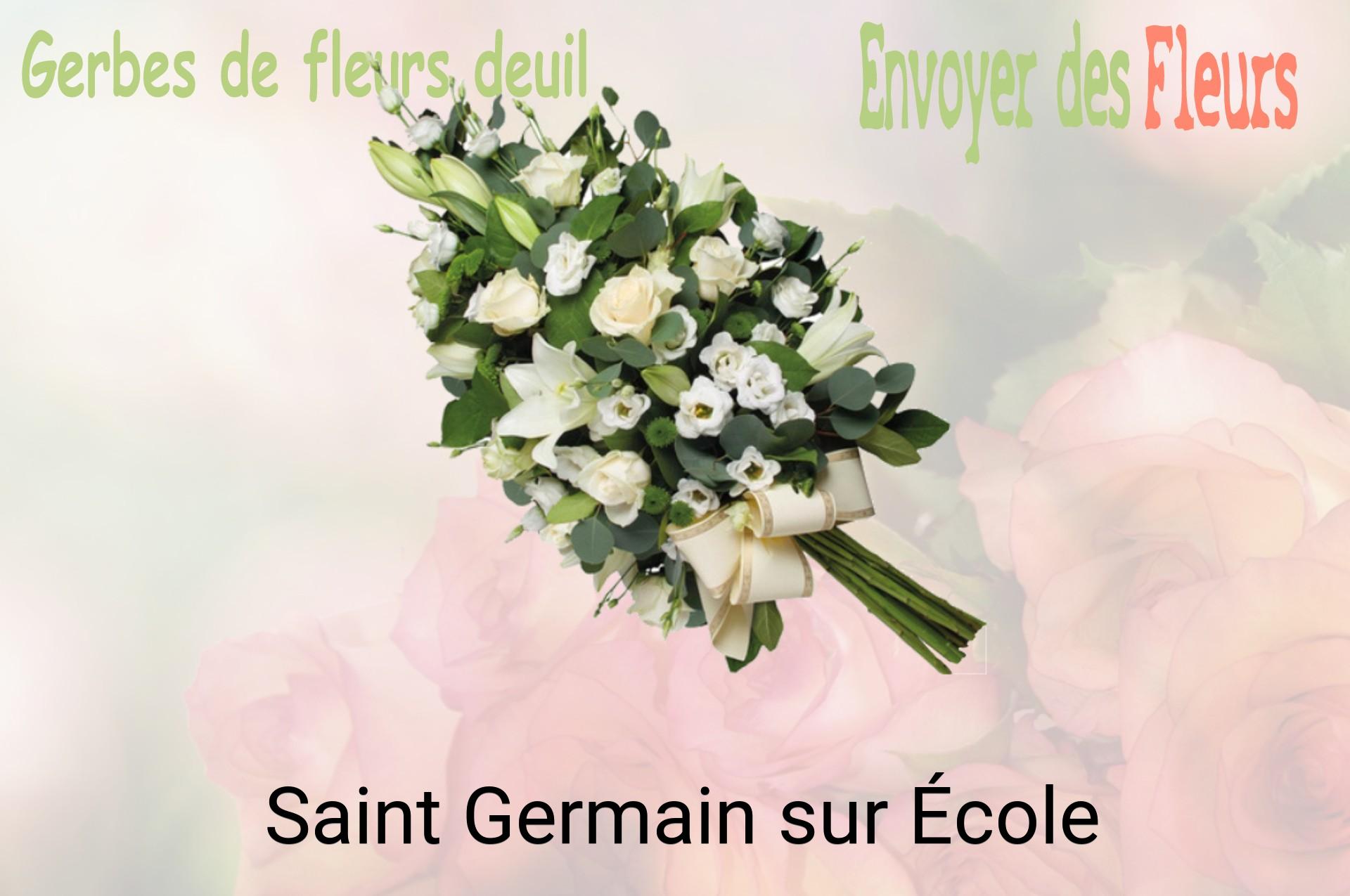 Gerbe de fleurs de deuil livrée à Saint-Germain-sur-École